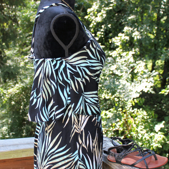 Santiki Adjustable Strap Ruffle Top Sun Dress S/P - Picture 3 of 8